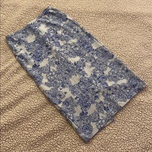 Cotton stretchy pencil skirt